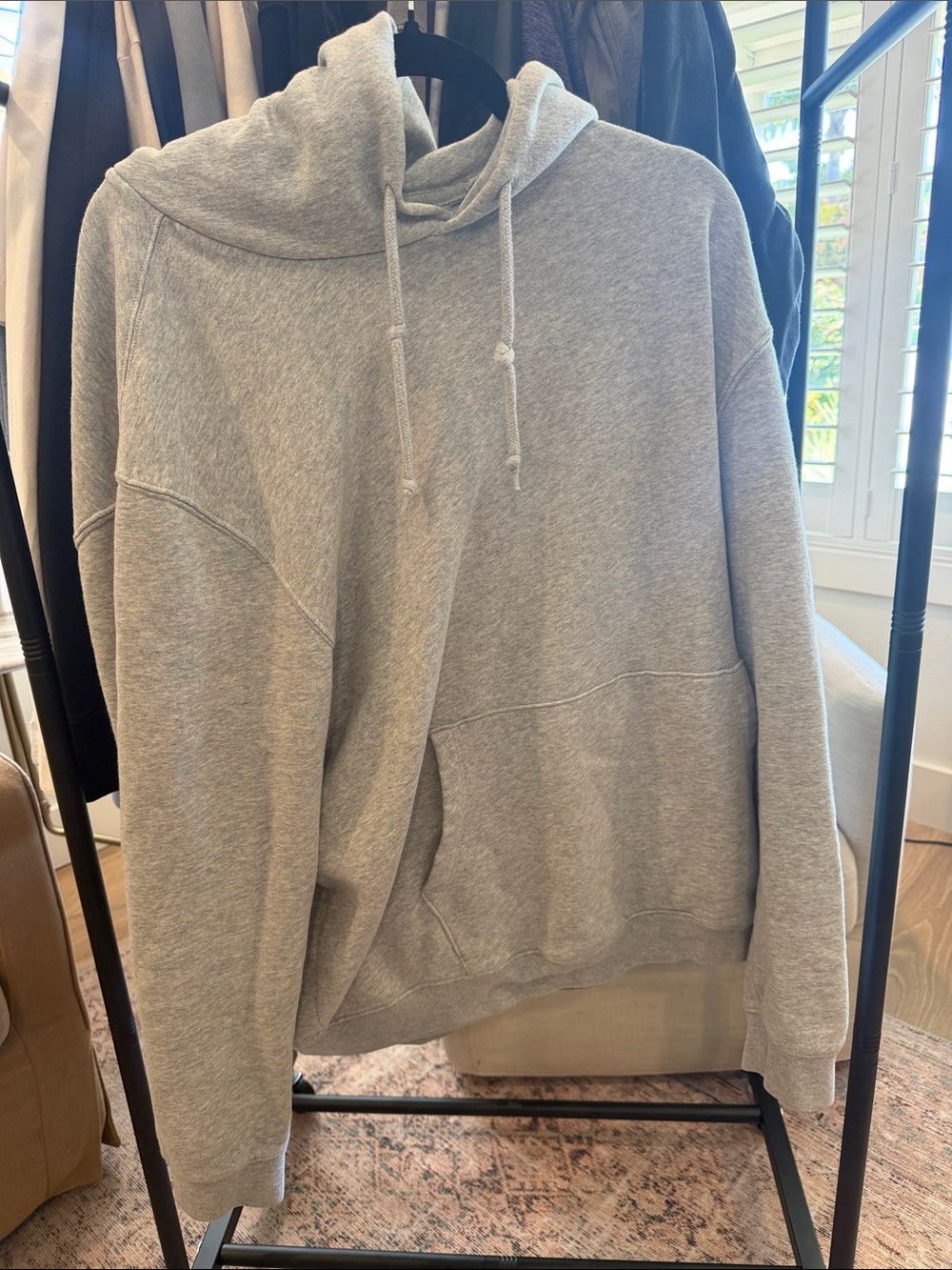 GAP Light Gray Hooded Pullover Sweatshirt